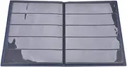 Stamps Collection Book, Stamps Album, Convenient Study Room Home for Stamps Food Stamps (Blue) 10 Double Sided Black Page, Collection Storage Folder for Paper Money Postage Stamps