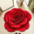 Non-slip Rose Floor Mat Bathroom Floor Mat for Bedside Cloakroom