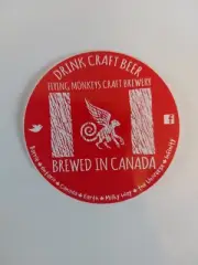 Flying Monkey brewery sticker (Canada beer collectible)