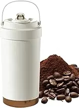 Ceramic Tumbler with Lid - Ceramic Lined Coffee Travel Mug - Portable Reusable Water Bottle Drinker 500ml for Home Work Daily Camping Kitchen
