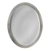 Deco Mirror Bathroom Vanity Mirror 23" x 29" Beveled Edge Metal Brushed Nickel