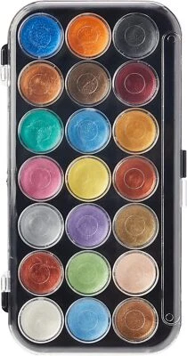 Yasutomo NPWC21 Pearlescent Watercolor Set, 21-Colors