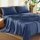 100% Cotton King Size Sheets Set - 1500 Thread Count，Luxury Egyptian Cotton Bed