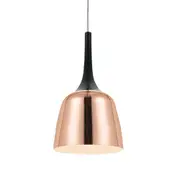 Polk 1 Light Pendant 200mm Black & Copper - POLK PE20-BK+CP