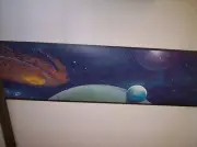 SOLAR SYSTEM & PLANETS CELESTIAL OUTER SPACE PREPASTED BORDER # 40806710