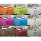 Fabric Tablecloth Harriet Jacquard Printed Table Decor, 4 Sizes, 9 Solid Colors