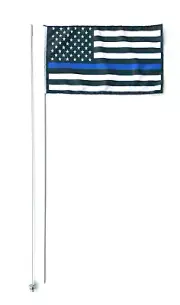 Suzuki Kawasaki Yamaha Polaris 2 Part 7' ATV Whip Thin Blue Line Glamis Flag