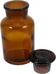 CHILDWEET Glass Bottle Wide Mouth Storage Bottle with Ground Stopper UV Protection for Laboratory Chemicals and Precise Dispensing