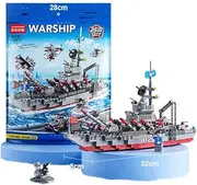 112 Red Bottom Destroyer Block Model Kit, Stunning Display Souvenirs, Creative Gifts for Ship and Art Enthusiasts, 554