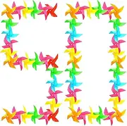 Party Windmill,50X Party Wind Catcher | 360 Degree Swivel Colorful Decorative Pinwheels for Lawn Wedding Scene Garden Outdoor