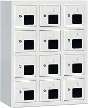Mobile Phone Storage Locker Clear Phone Lock Box with Key Cell Phone Storage Cabinet, Floor Type Mobile Phone Storage Locker, for Schools, Workplaces, Offices