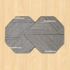 Handmade Black & White Pattern Wool Rug Irregular Line Pattern for Modern Deco