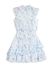Aqua Girls' Floral Eyelet Dress, Little Kid, Big Kid - Exclusive