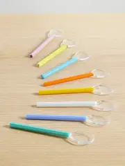 [Yali Glass] Yali Glass - Primavera Set Of Eight Glass Gelato Spoons - Multi - One size One size Multi