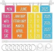 Calendar Bulletin Board Set Classroom Flip Calendar with Holder, Colorful