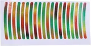 X AUTOHAUX 20 Pcs Wheel Rim Stickers Arc-Shape Car Wheel Rim Tapes Decoration Stickers for 14"-22" Rim Assorted Color Green PET