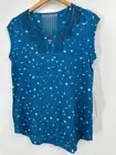 DANIEL RAINN Teal SLEEVELESS CROCHET Chest TOP Size Small NWT Dandelion Fluff