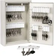 Wall-Mounted Key Storage Lock Box with Combination Lock for 40 Keys
