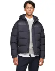 [Tommy Hilfiger] Hooded Down Puffer Jacket in Navy