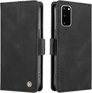YBFJCE for Samsung Galaxy S20 FE 5G Case with Card Holder, PU Leather Shockproof Durable for Samsung Galaxy S20 FE 5G Phone Case Wallet Case Protective Flip Folio Cover, Black