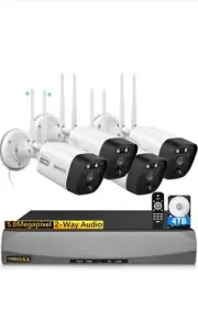 OOSSXX Wireless Security camera 4pcs System