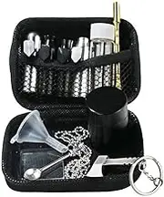 Four-Color Portable Snuff Snuff Set with Pouch (Black)