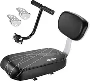 Universal Bicycle Rear Seat Cushion, Bike Seat Including Cushion and Backrest, Armrest Handrail, Footrests