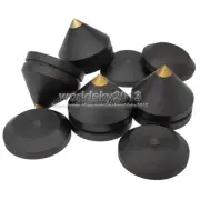 4pcs Ebony Speaker Mount Shockproof Spikes Stand Isolation Feet + Base Pad 33mm