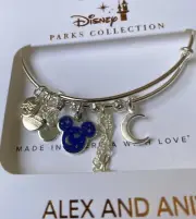 Disney Parks Alex & Ani Make A Wish Bangle Bracelet Silver New in Box