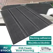 EVA Foam Boat Decking Floor Sheet Marine Faux Teak Charcoal grey Adhesive Pad