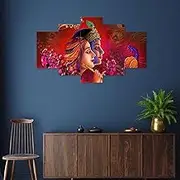 Done With Love Store Divine Romance Graceful Radha Krishna Wall Art Illuminate Your Home with Devotion (75 x 43 cm)
