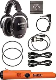 Metal Detectors Gassw Unisex Adult Garrett Z-Lynk MS-3 Wireless Headphone Kit with Z-Lynk Pro-Pointer at Headphone Kit - Orange and Black, One Size FA