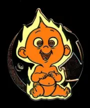 DLR Jack Jack Flames Incredibles Chaser Pixar Hidden Mickey 2024 Disney Pin