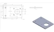 10pc NEMA17 Aluminum Mounting Plate Silver - Large