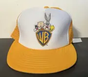 Vnt 1987 Looney Tunes Warner Bros Cartoon Characters Snap-Back Truckers Cap Hat