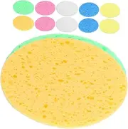 VICASKY Reusable Face Cleaning Sponge Face Wash Sponges for Women 12pcs Oval Face Scrub Sponge Gentle Face Washing Tool for Daily Skin Care