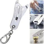 [HieoAnir] Portable Precise Thread Size Checker Keychain,Thread Size Verification Tool,Bolt Size Finder Keychain,Keychain Thread Checker,Quick Hand Measuring Tool (1 Pc)