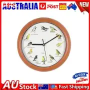10" Quartz Wall Clock With Singing Birds And Customizable Sound Settings