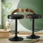 Bar Stools Set of 2 Bar Stools Gas Lift Swivel Bar Chairs