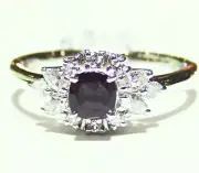 Vintage 1.13CT Platinum Natural Brazilian Alexandrite Diamond Engagement Ring