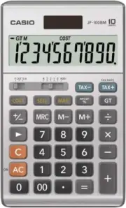 NIB Casio JF-100BM 10-Digit Desktop Calculator Gray 750309