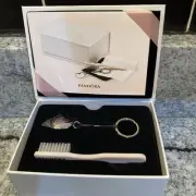 PANDORA Jewelry Collectors Cleaning Kit Gift Set Heart Key Chain Brush & Pouch