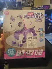 Purple Rechargeable Unicorn Robot Toy with Lights and Sounds for Little Girls