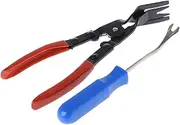 CHUANFENG Car Door Card Panel Trim Upholstery Remover+Clip Removal Pliers Pry Tool Set Fit for The Quick Removal of Staples Clip