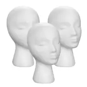 3pcs Hat Display Holders Foams Mannequin Head Hat Stand Display Stand for Home