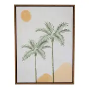 LVD Framed Canvas/Resin 60x80cm Desert Oasis Wall Hanging Art