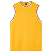 Mens Plain Basketball Jersey Gym Sports Basic Blank Sleeveless T Shirt Vest Tops - Yellow