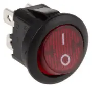2x Apem ROCKER SWITCHES MR210R5LBR 10A 125V AC Latching DPST Illuminated RED