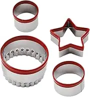 CHICAMPERA 4Pcs Cookie Cutter and Safe Baking Molds for DIY Baking for Cookies Fondant and Sandwiches Easy to Clean