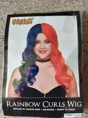 New Spirit Halloween Reinbow Womens Wig Onesize